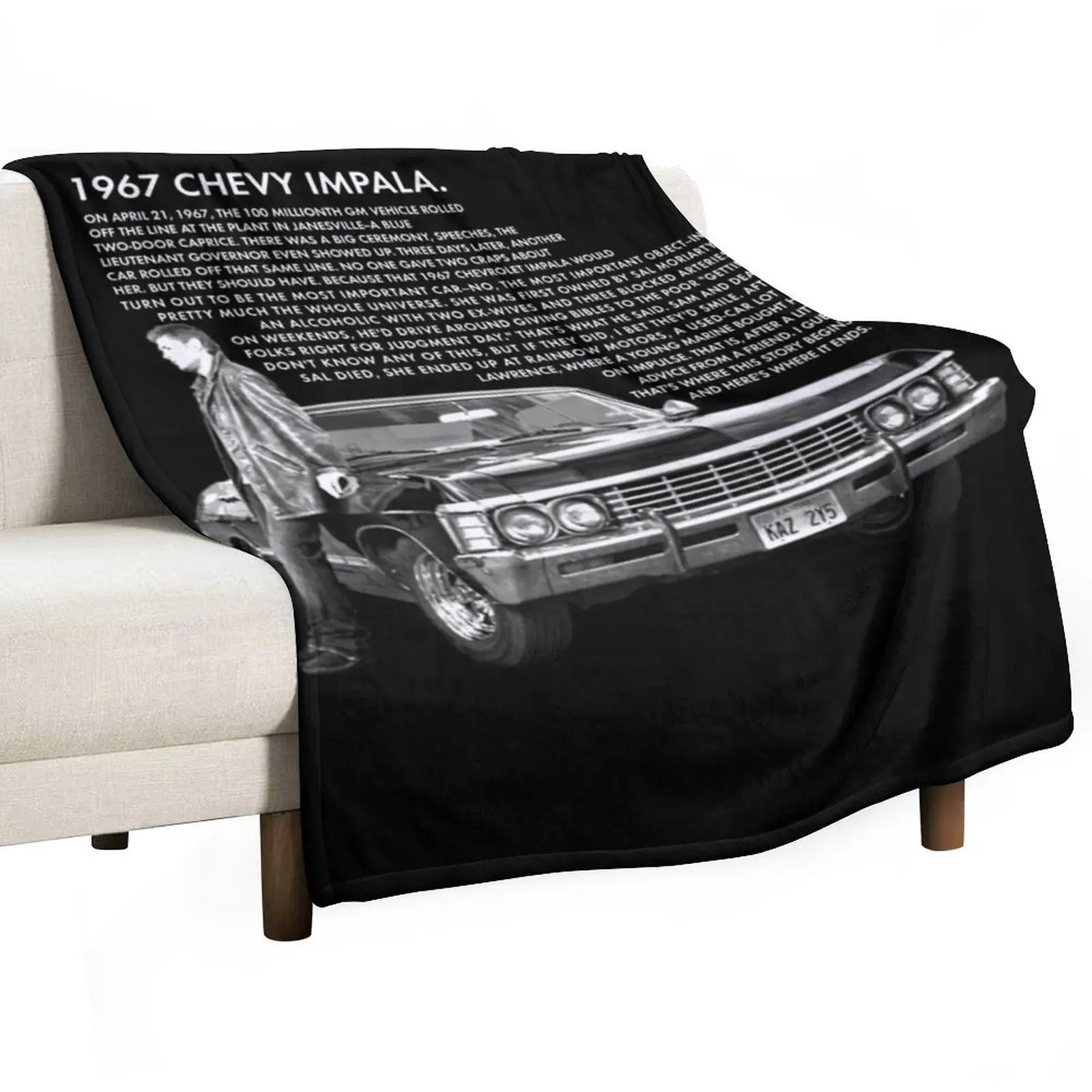 

1967 Chevy Impala Throw Blanket Bed Bed linens for sofa For Baby Blankets