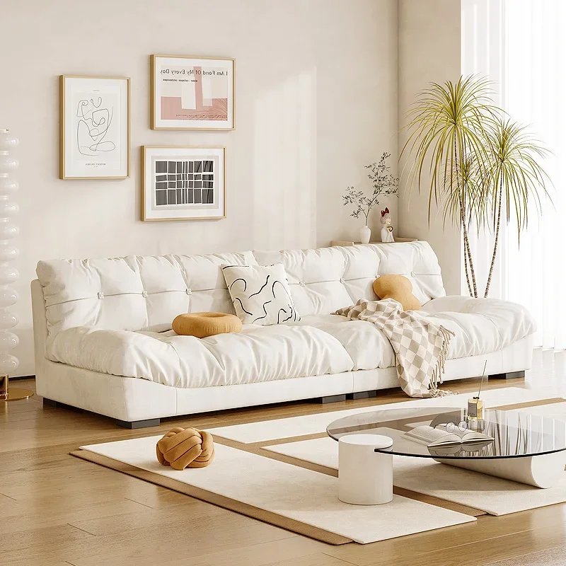 Nordic Modern Fancy Sofa Unique Designer Cozy Loveseat Lounge Puffs Sofa Floor White Divani Da Soggiorno Apartment Furniture