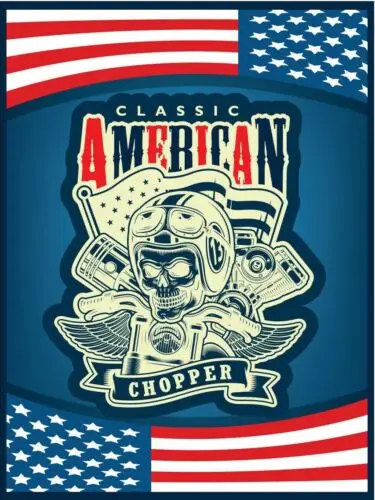 Metal plaque vintage retro style Classic American Chopper Classic tin door sign