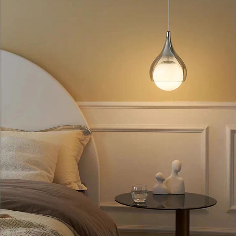 

Italian New Minimalist Gray Glass Chandeliers, Hanging Light Fixtures For Bedroom Dining Room Premium Feeling, Interior Decor