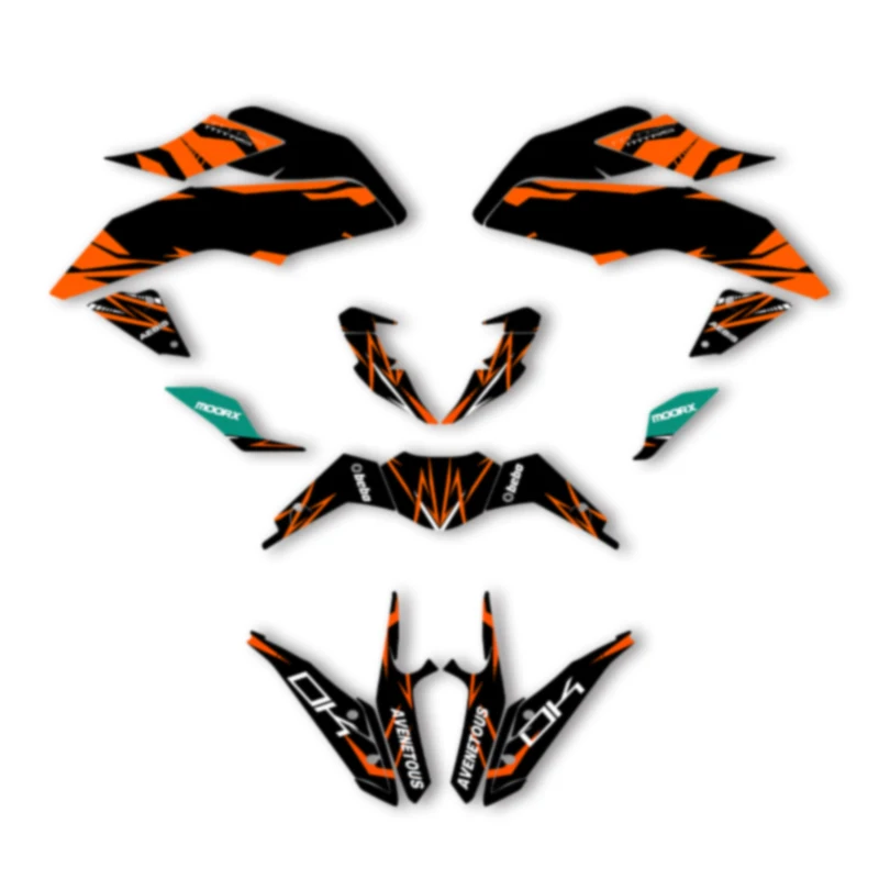 

DSMTECH Motorcycle Graphics For KTM 2017 2018 2019 2020 DUKE 125 17-20 DUKE125 390 Decal Stickers Kits 010