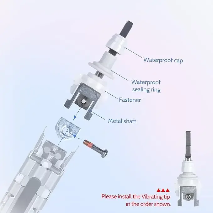 Parti di ricambio per asta di collegamento/albero in metallo per spazzolino elettrico per Philips HX9340 HX9350 HX6340 HX6530 HX6710 HX6920 HX9140