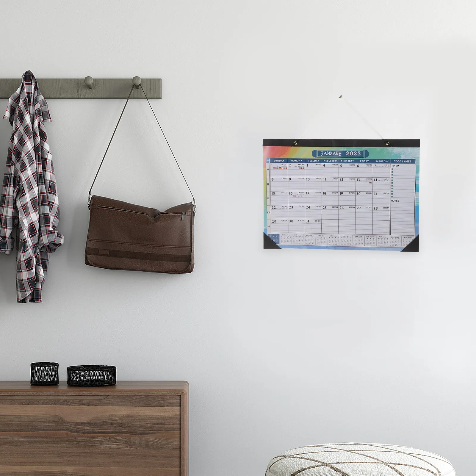 

Настенный календарь на 2024 год: ежемесячный планировщик, прозрачные поля для дат, праздников и заметок, легко крепится, для домашнего планирования на 2024 год.