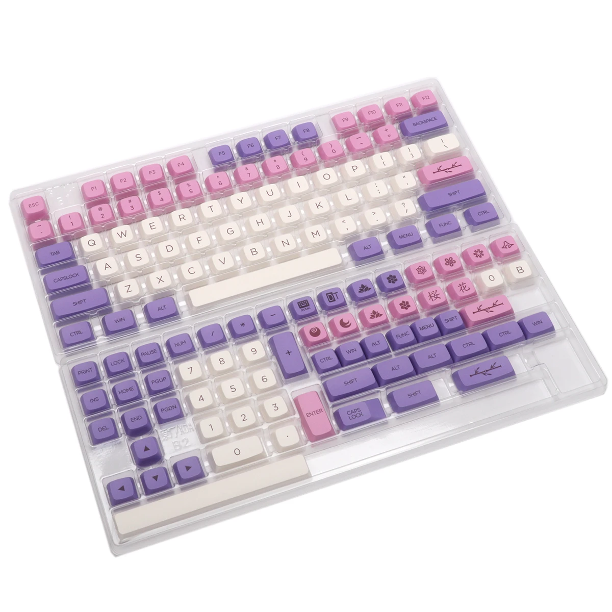 Keypro Hana Ethermal Dye Sublimation fonts PBT keycap per tastiera meccanica USB cablata 137 keycaps