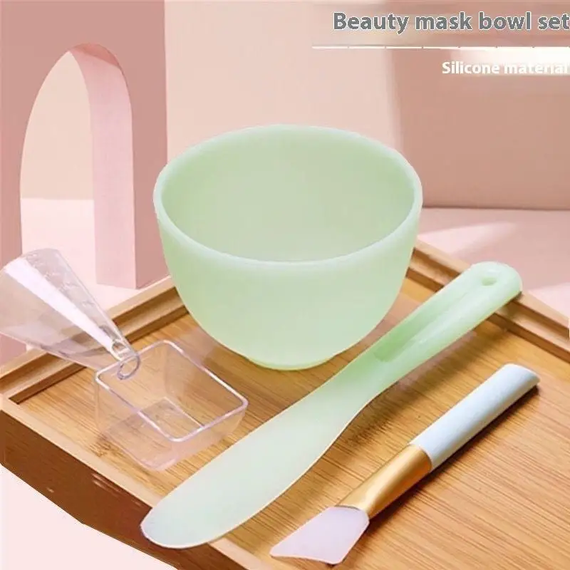 Juego de herramientas para el cuidado de la piel, cepillos de silicona para mascarilla Facial, cuenco para salón de belleza, cuchara, máscara, cepillo de película de barro, herramientas de belleza DIY para el cuidado de la piel