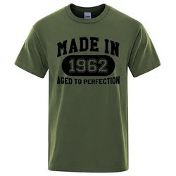 Made In 1962 Aged To Perfection Mens Tee Clothes Hip Hop Breathable Cotton T Shirt Short Sleeve Tops Summer Streetwear T-Shirt