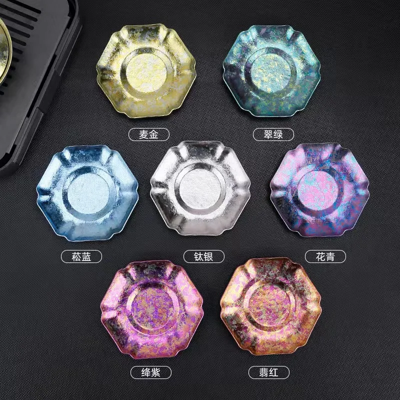 Pure Titanium Teacup Mat,Vintage,High Temperature Crystallization,Heat Insulation And Non-slip,Tea Accessories,Saucer/Cup Holder