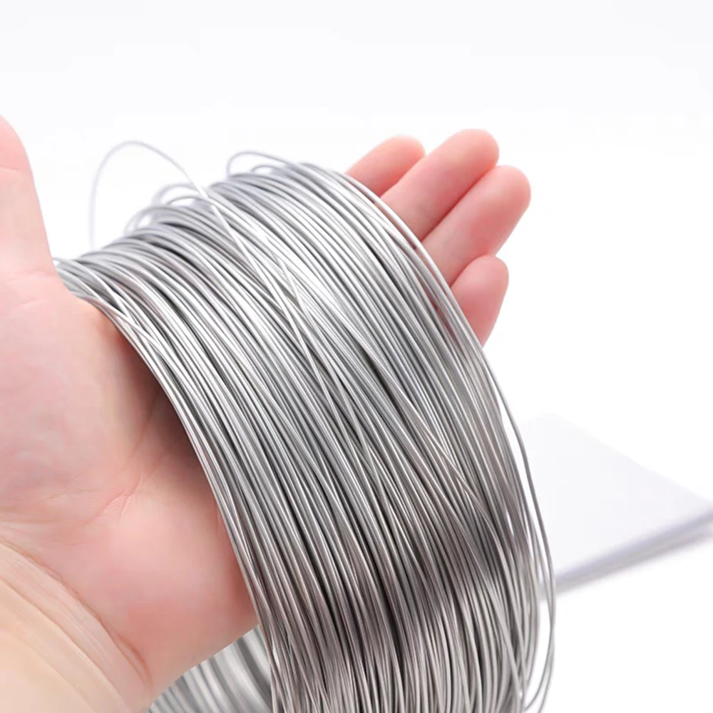 

1M 5M 304 Stainless Steel Single Rope Wire Smooth Bright Hard Wire 1mm 1.2mm 1.5mm 2mm 2.5mm for Various DIY