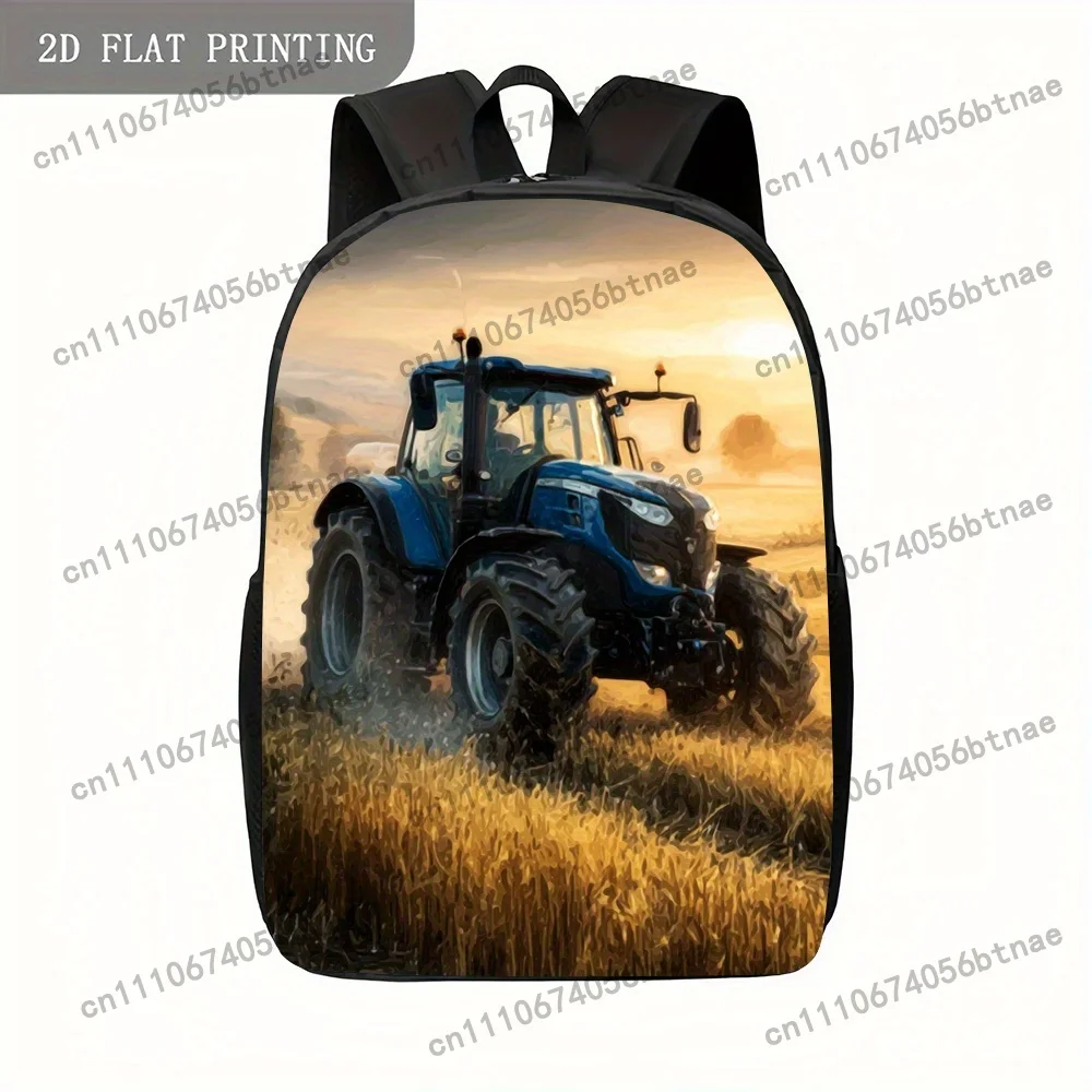 1pc Blue Tractor in Wheat Field Agricultural Machinery Outdoor Durable Practical Design Holiday Gifts Halloween Christmas Gifts,
