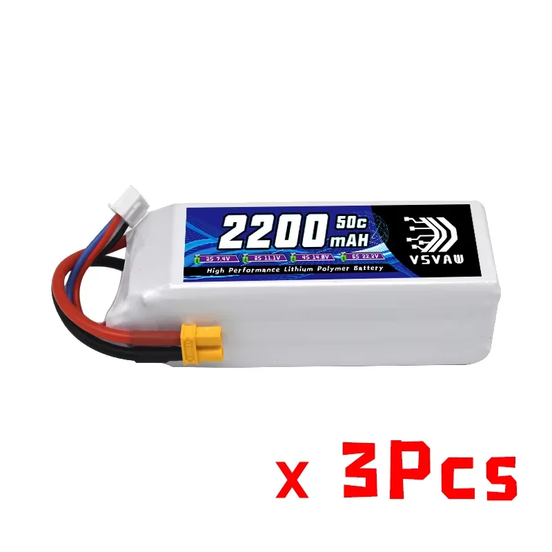 VSVAW 3S Lipo Battery 11.1V 2200mah RC Battery with XT60 Connector 90C For RC Truck Car Drones UAU Airplane DIY Racing image 3