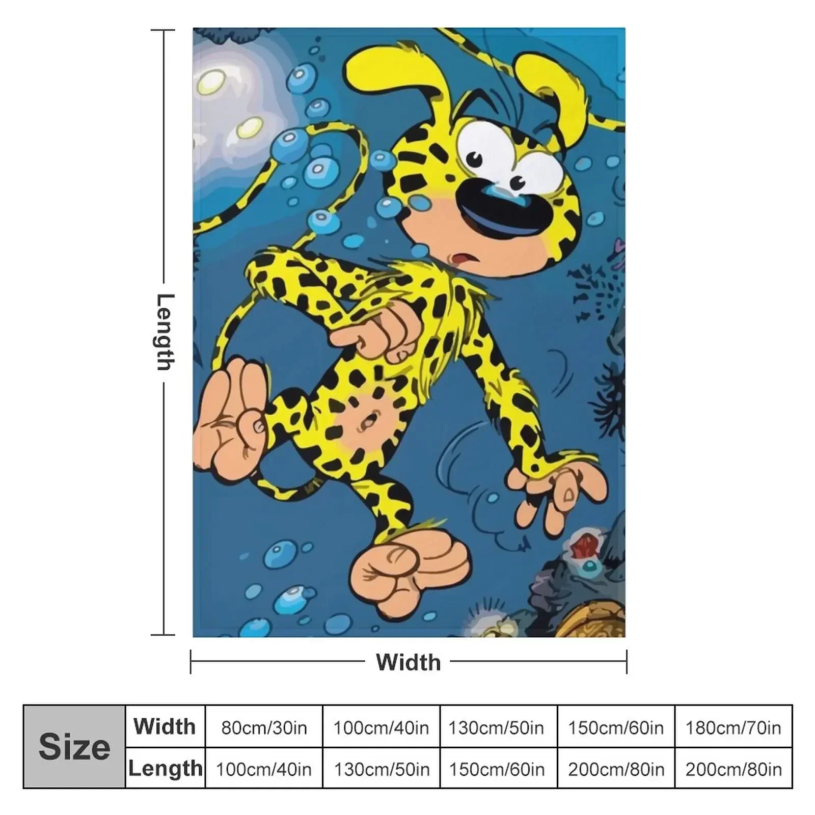 Marsupilami under water Throw Blanket Polar bed plaid Luxury Extra Large Throw Blankets