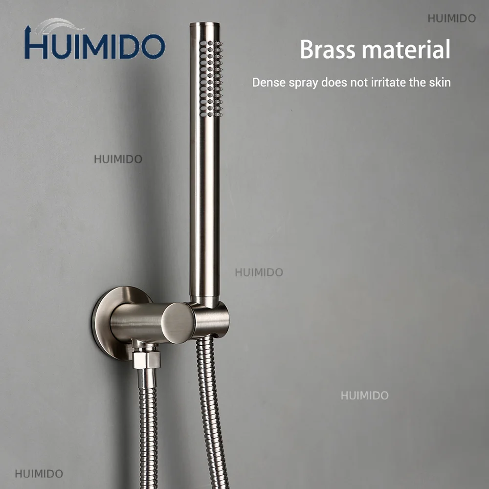 Stainless Steel Brass Built Installation Rain Shower Head Hand Sprayer Two-Function Hot Cold Mixing Bathroom Faucet