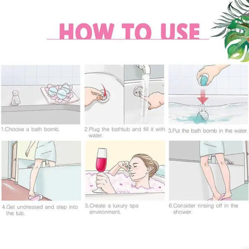 U0DE Товары для ванной Пузырьковые маленькие бомбочки для ванны Снятие стресса для тела Отшелушивающие увлажняющие СПА-солиШарик