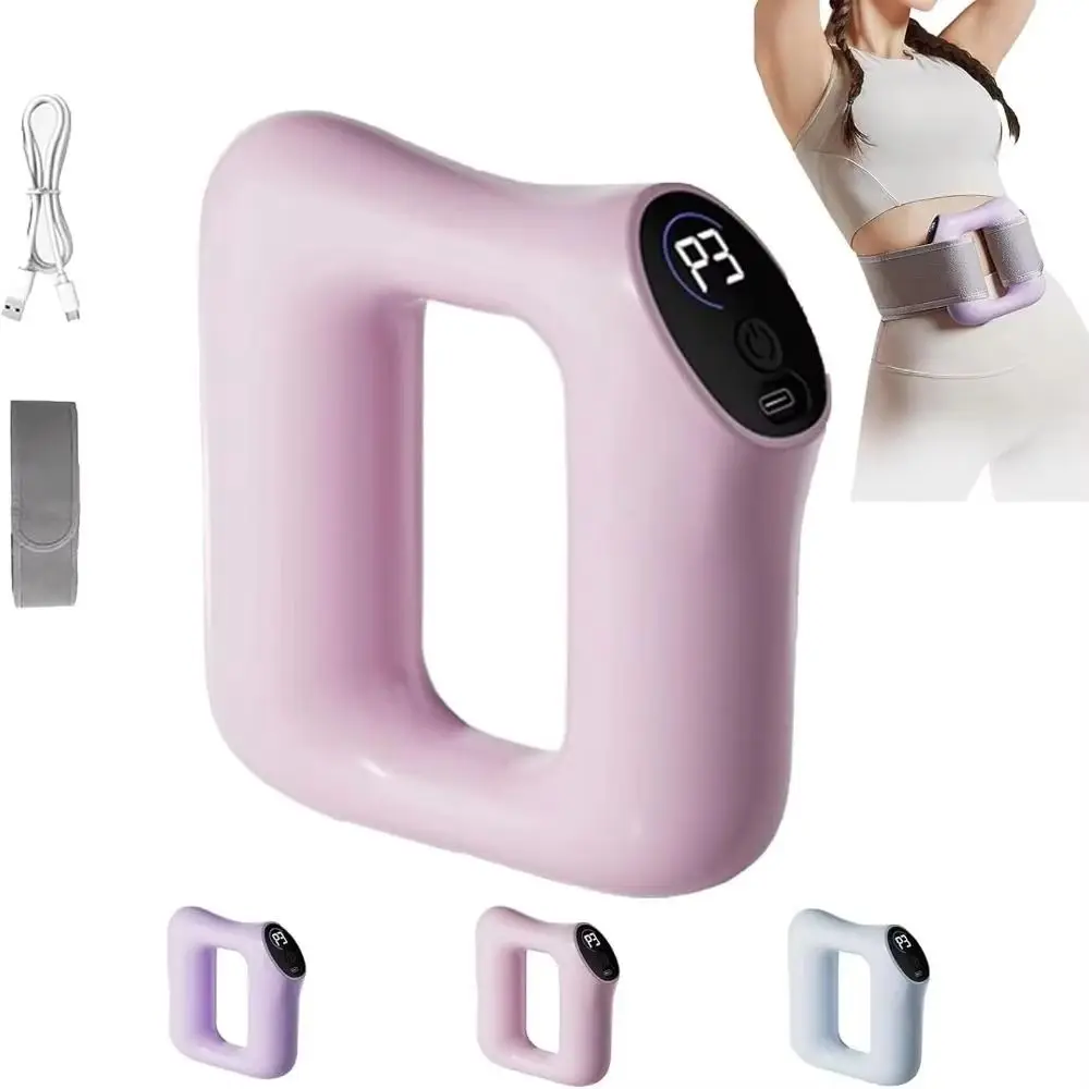 Cordless Fascia Rings Massager Type-C Rechargeable Deep Tissue Muscle Handheld Massager with Belt Adjustable Vibration