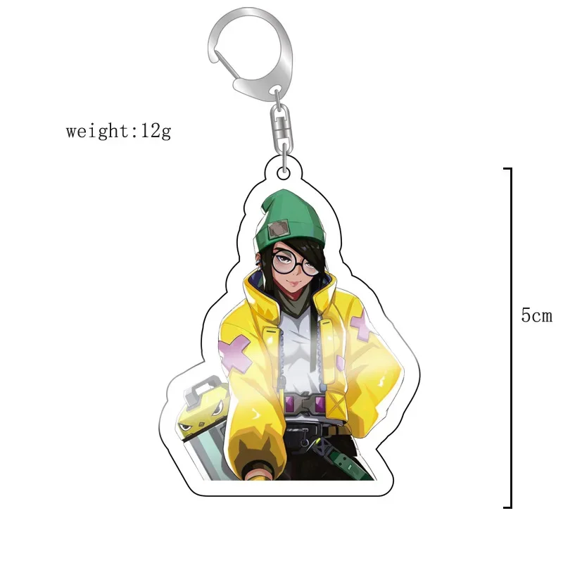 55mm Exclusive Design Game Character Peripherals Keyring Valorant Unisex Adjustable Publicized Personality Personal Hobby Toys