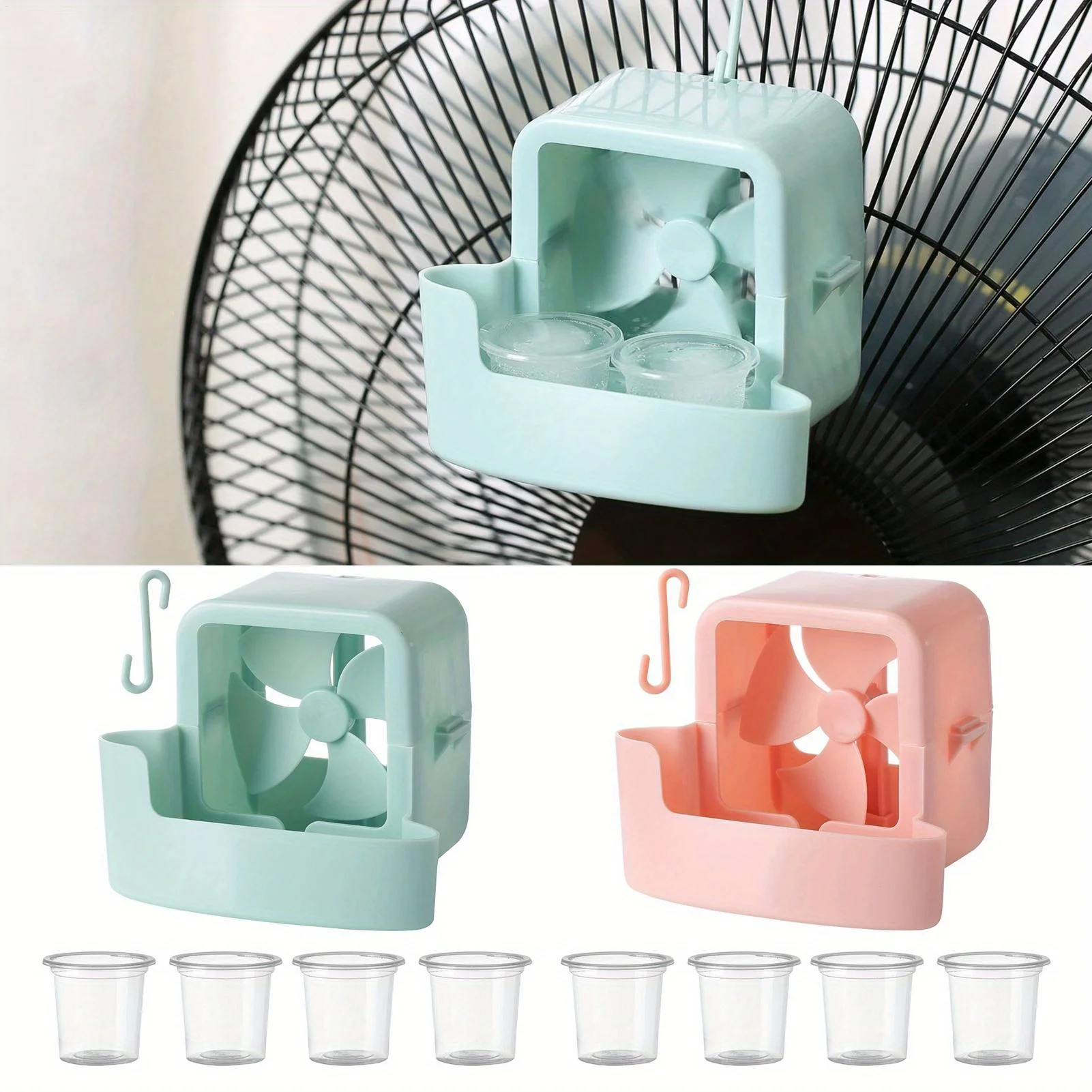 

Zero-Power Portable Cooling Fan, Water Circulation Cooler with Hook Mount for Summer Heat Relief Outdoor Home Accessories