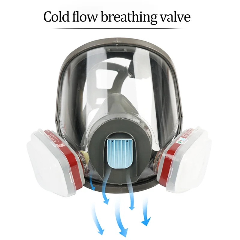 6800 フルフェイス呼吸マスク、2091 ダストフィルター、有機ガス、ペイントスプレー、化学薬品、防塵に広く使用されています。