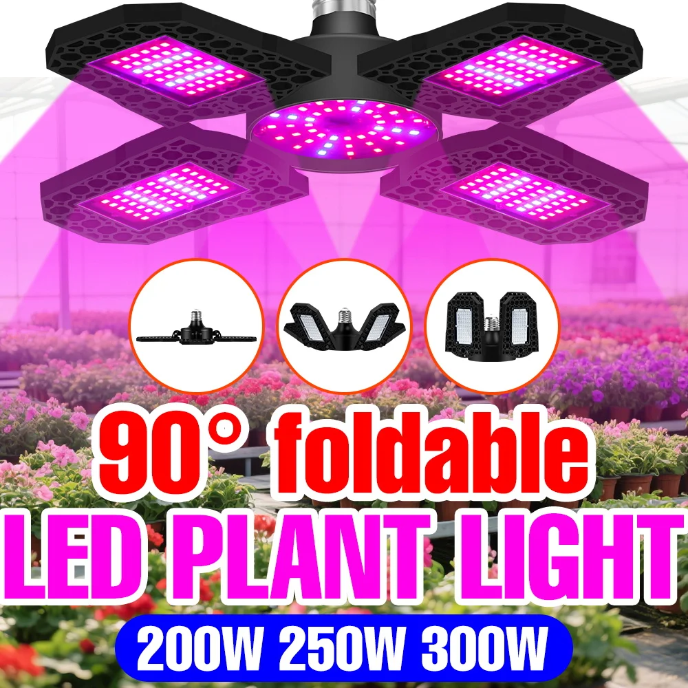 

300W E27 Full Spectrum Plant Light LED Hydroponics Growth Box Fill Lights Greenhouse Tent Flower Vegs Flowers Fruits Cultivation