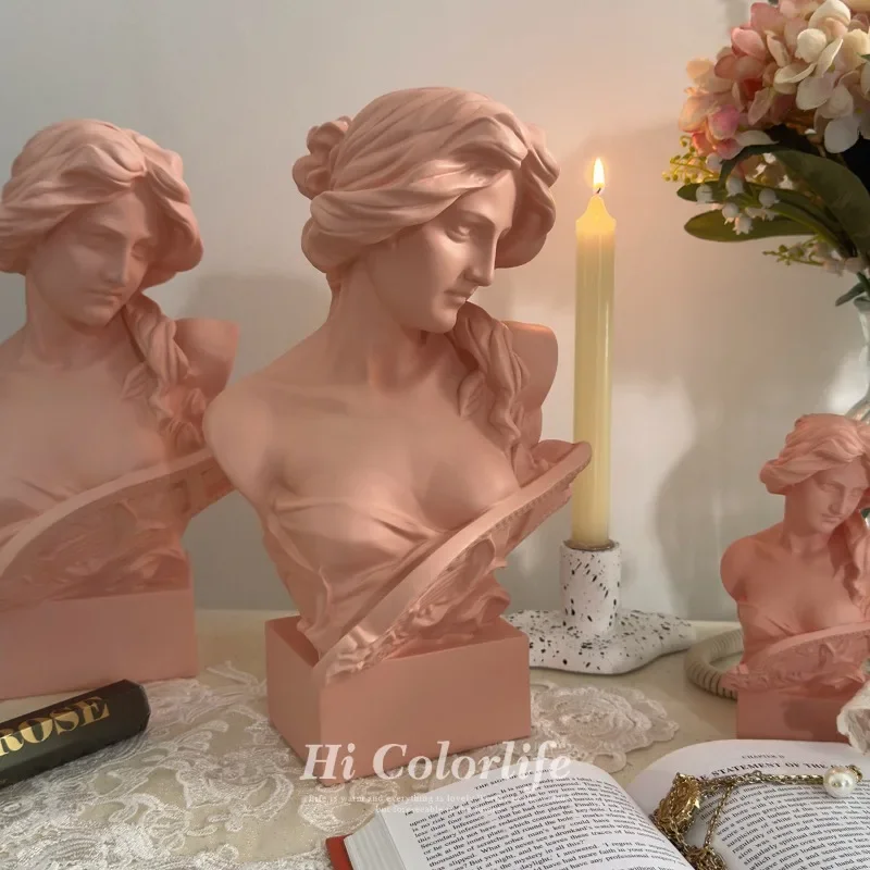 Qin girl medieval resin decoration ornament figure plaster statue creative ins sculpture posing props