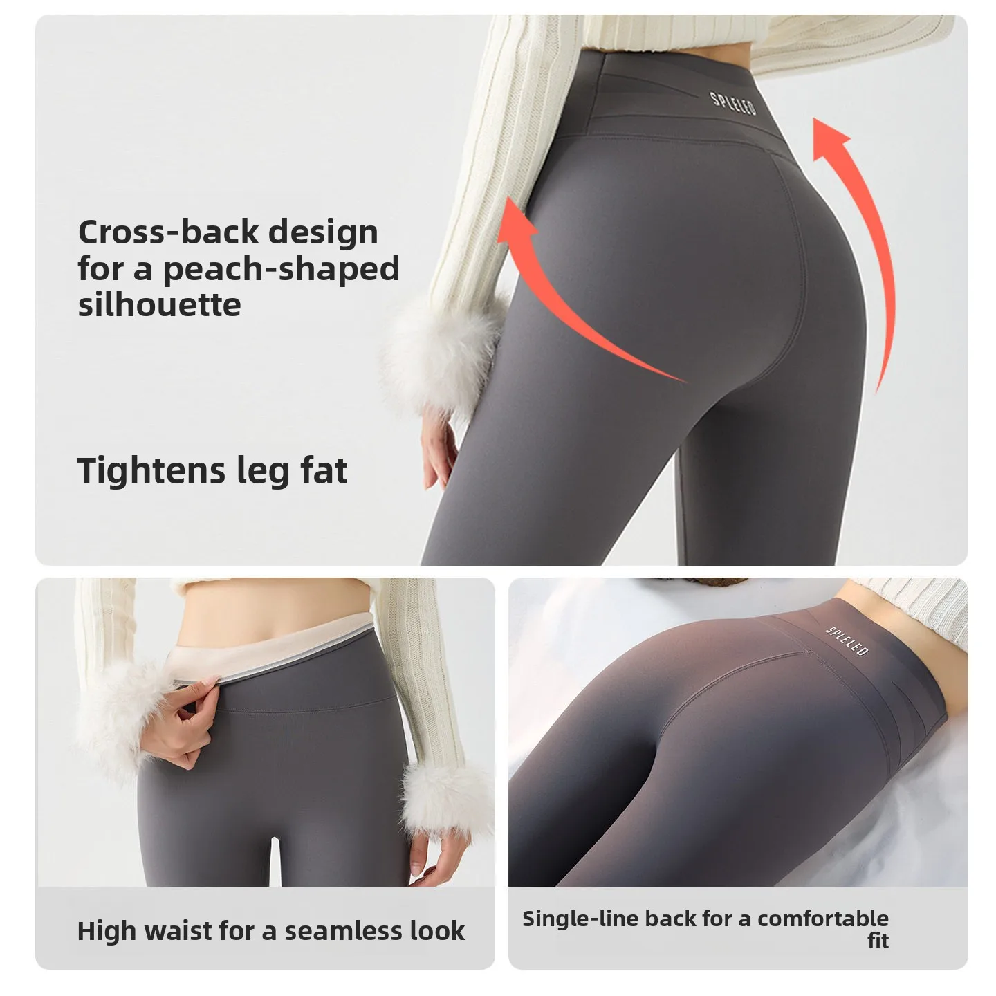 Thiened Fce Yogahose Damen Tight Fit Arkskin Hose Winter Warme Baumwolle Lange Hose Bauch eine Basisschichthose