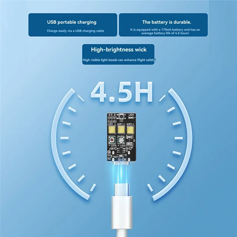 ABSQ-Strobe Light Universal Anti-Collision Warning Signal For DJI Mini Drone Models Mavic 3 Pro/Vata 2/Mini 4 Pro - Image 6