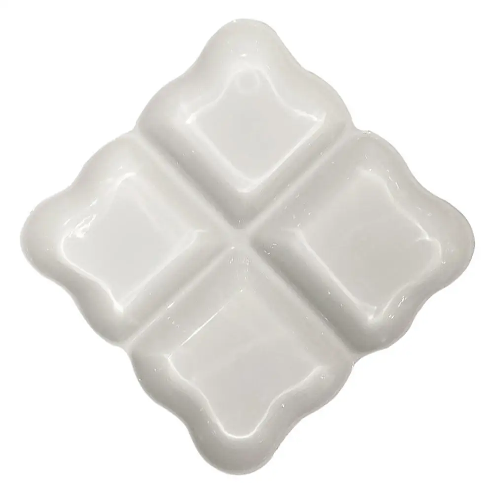 

4-Compartment Ceramic Snack Dish Fruit Serving Tray Food Storage Plate for Home Restaurant Party Dessert Appetizer Display