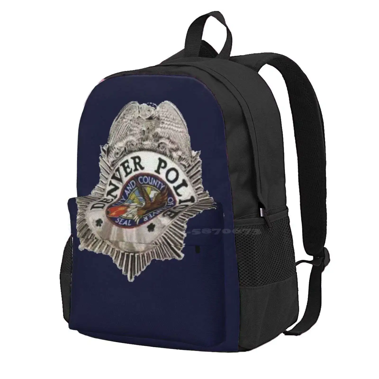 

Denver Colorado Police Badge With Color City Seal Hot Sale Schoolbag Backpack Fashion Bags Denver Colorado Capital Capitol City