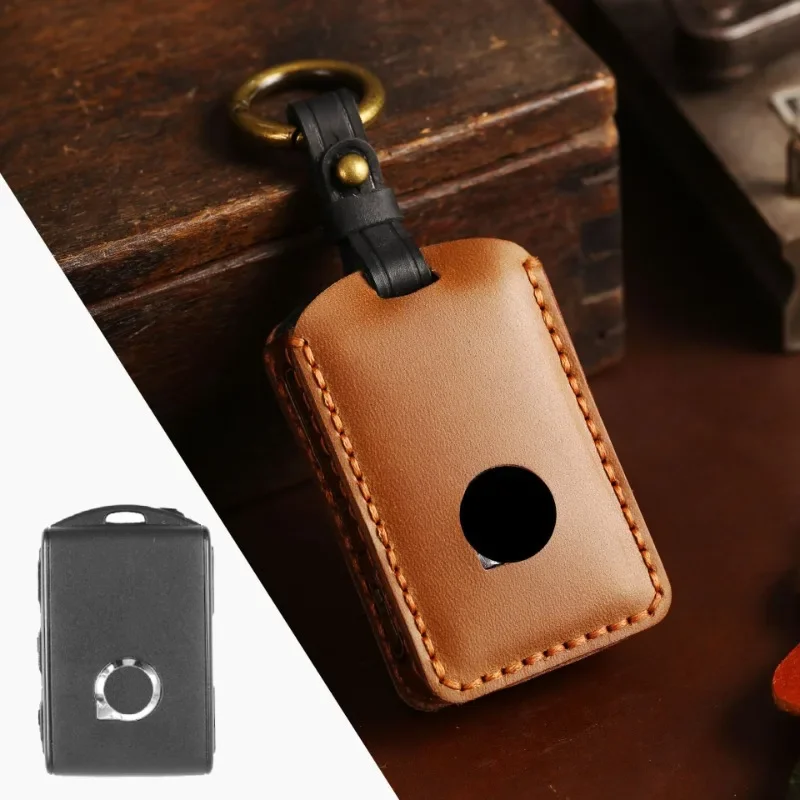 New Arrival Genuine Leather Car Key Case Handmade Purse Cover For Volvo XC60 XC90 S60 Retro High-end Bag Car Accessories