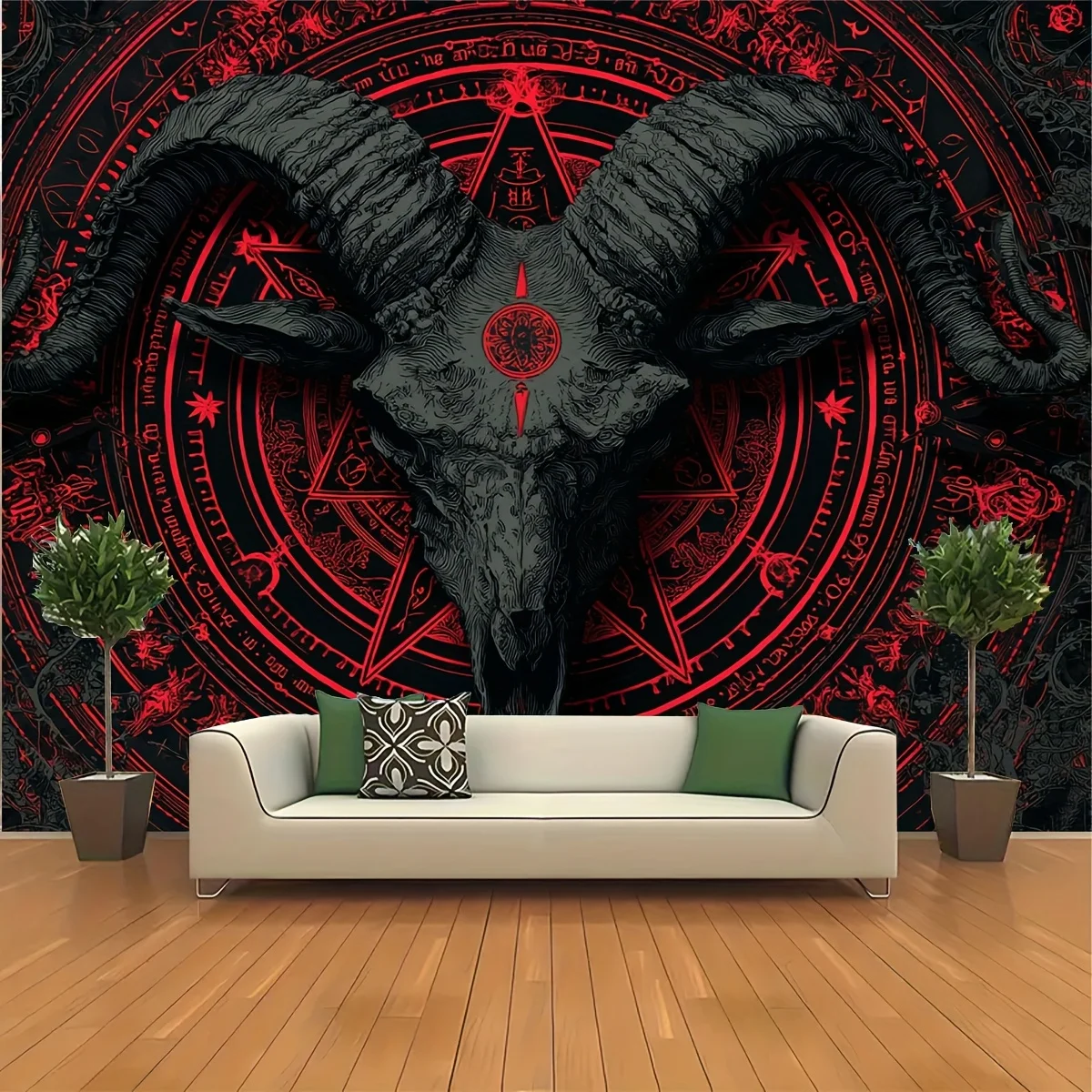 VIKAMA Halloween Wandteppich Gothic Dunkelthema Party Hintergrund Dekor Wandteppich Home Decor Wanddekoration Wandbehang