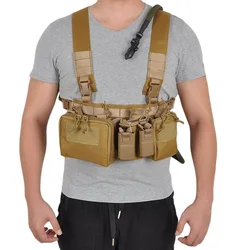 Outdoor hunting enthusiasts tactical chest hanging Molle field training multifunctional shoulder strap special camouflage vest