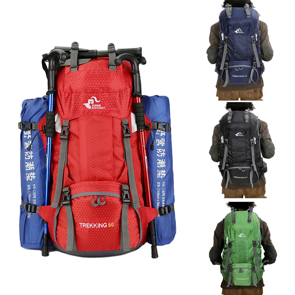 60L Camping Hiking Backpacks Men Outdoor Tourist Backpacks Nylon Sport Bag  for Climbing Travelling with Rain Cover Free Knight - AliExpress 18