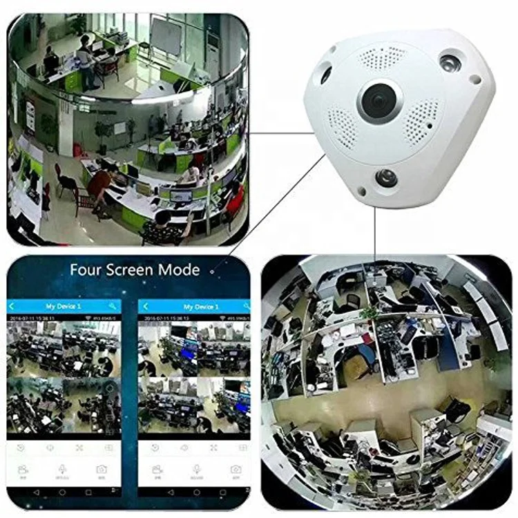 4G بانورامية Lte 1080P كاميرا لا سلكية IP عين السمكة 3G كام 360 درجة Hd 4g كاميرا بشكل قبة #3