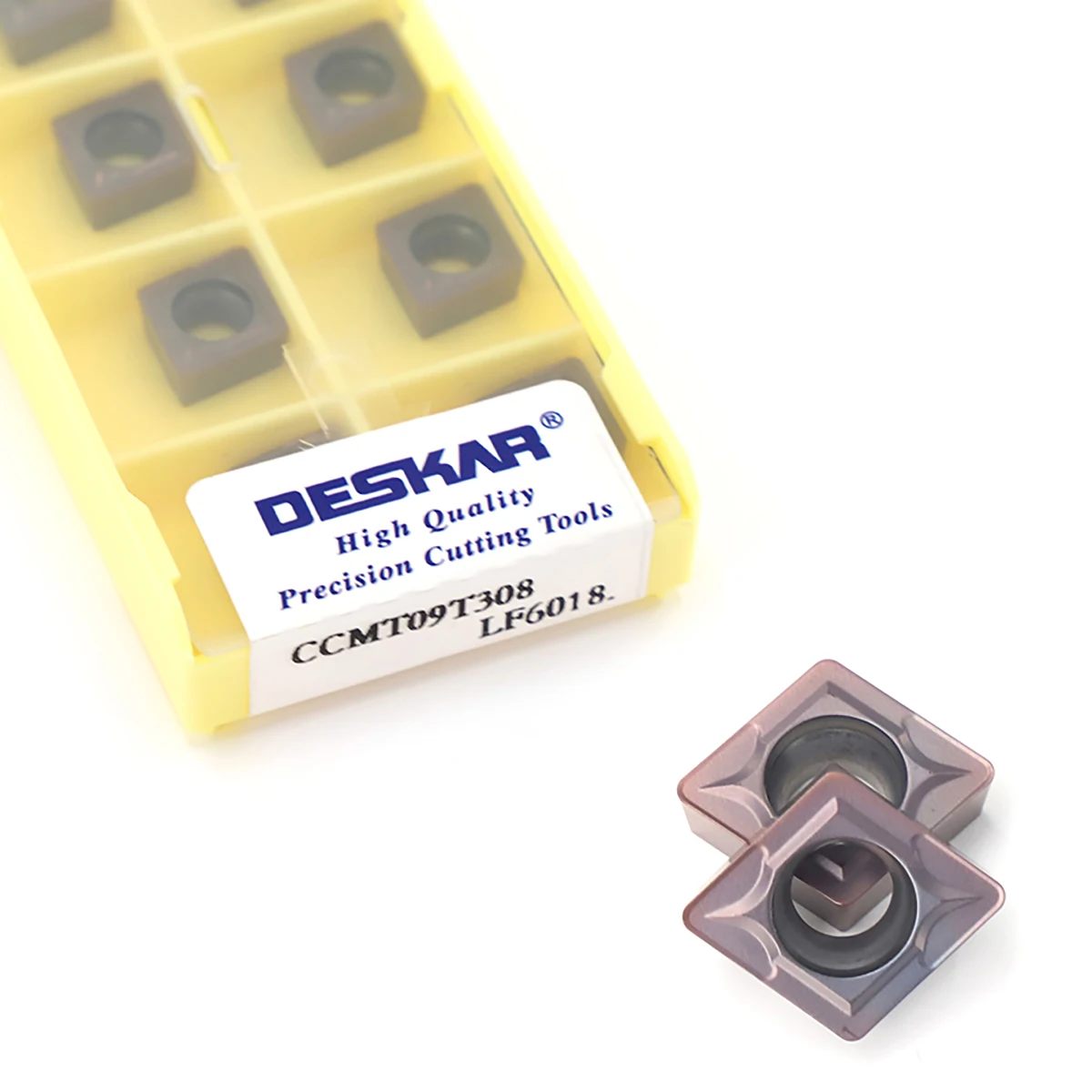 Deskar CCMT09T304 LF6018 Indexable Turning Insert CVD Coated Tungsten Carbide Tip For CNC Lathe Stainless Steel Machining