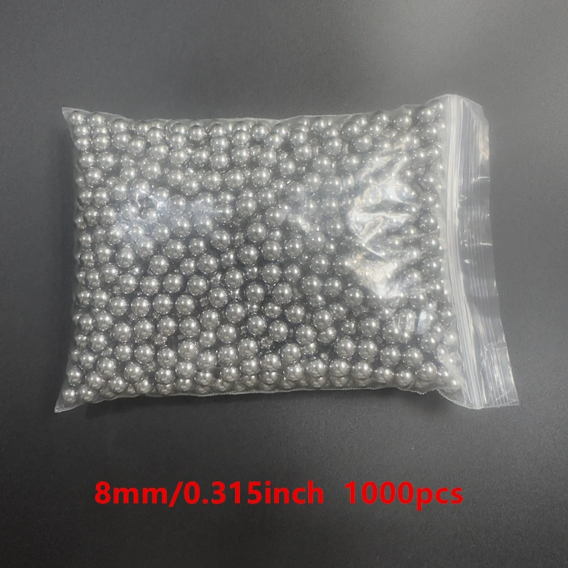 Stahlkugel 8 mm, 500/1000 Stück, Stahlkugeln mit hohem Kohlenstoffgehalt, solide, glatte Lagerstahlkugeln, sphärische Kugeln