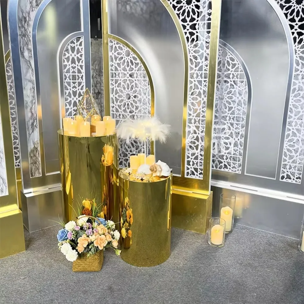 

Outdoor acrylic wedding stage background decoration party arch background flower stand