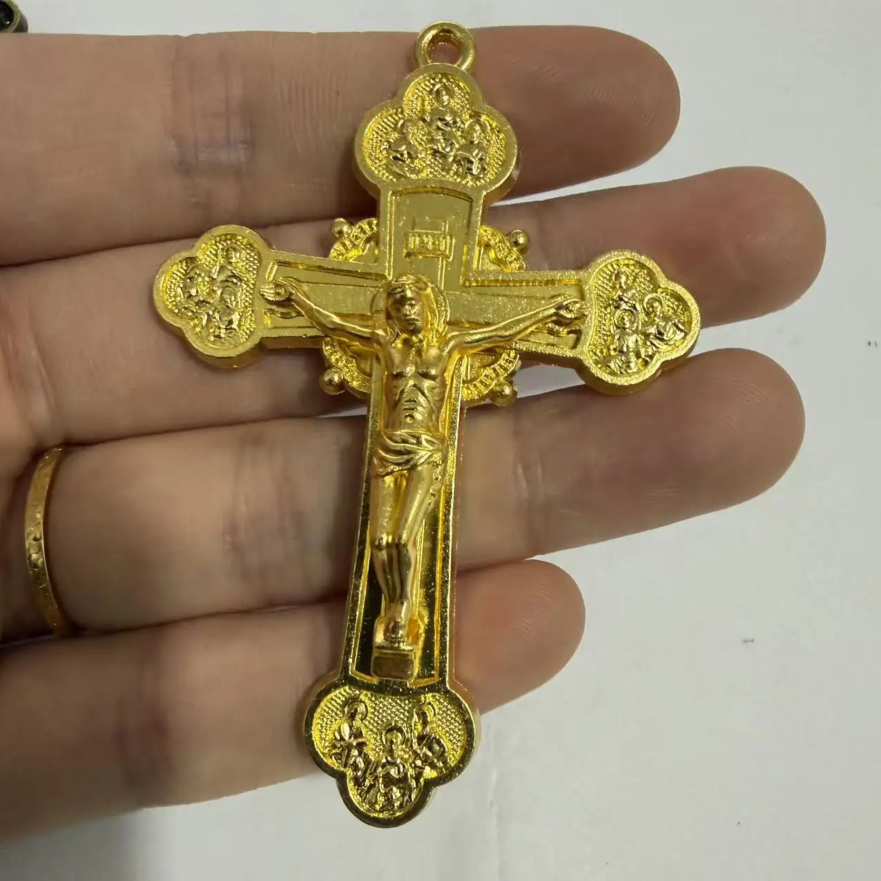 20 pieces / Christian religious large cross medal, large alloy Christian cross medal, classic cross finished product