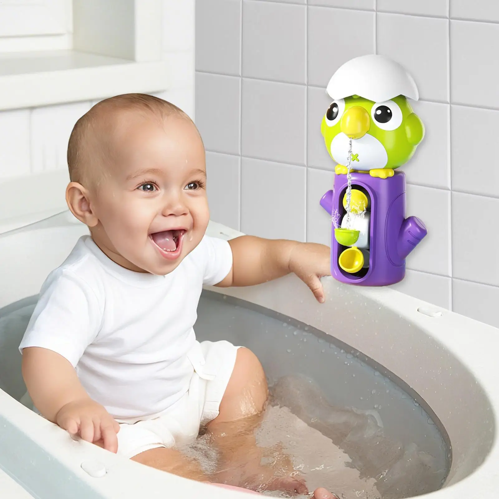 

Bathtub Toy For Kids Suction Cup Bathtub Water Play Toy Children Tub Water Rotating Bathing Game For Hotel Apartment Vacation