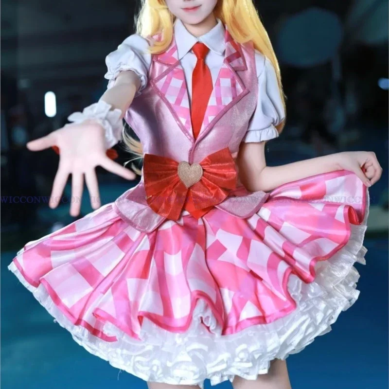 Anime Aikatsu! Cosplay Hoshimiya Ichigo Cosplay Costume Lolite Dress Hoshimiya Ichigo Wig Hairband Women Hallowen Party Cosplay