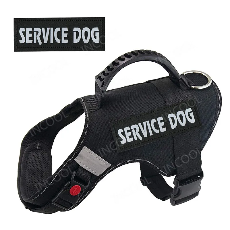 Service Dog Patch Tactical Combat Therapy in Training Dog Reflective Badge Hook Back Patches For Dogs Pets Harness Vest