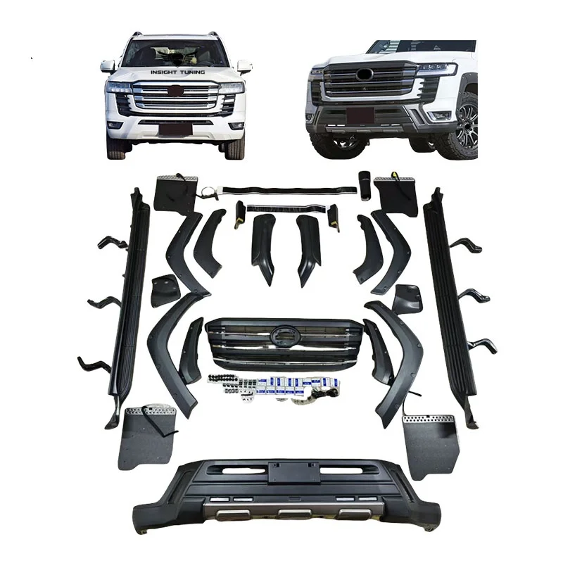 

New Arrival JS Style Car Exterior For Toyota Land Cruiser 300 LC300 Front Grille Fender Flare Side Step Bodykit Body Kit