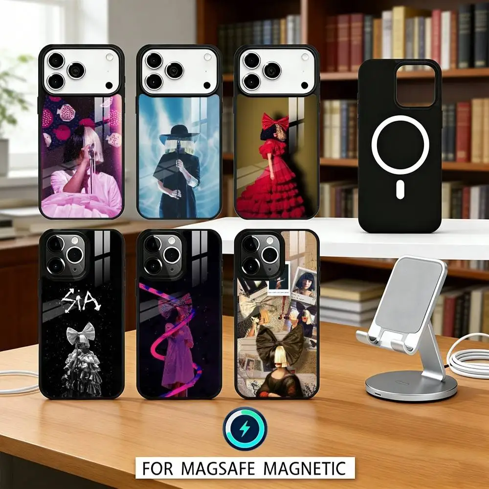 

Singer S-Sia-T-Titanium Phone Case For iPhone17,16,15,14,13,12,Pro,Max,Magnetic For Magsafe Wireless Charging