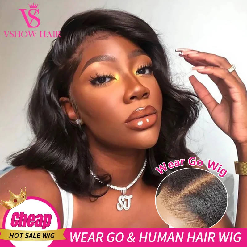 

Bob Body Wave Human Hair Wigs Glueless Wig Human Hair Ready To Wear 4x4 HD Lace Closure Wigs For Women Brazilian Wig On Sale