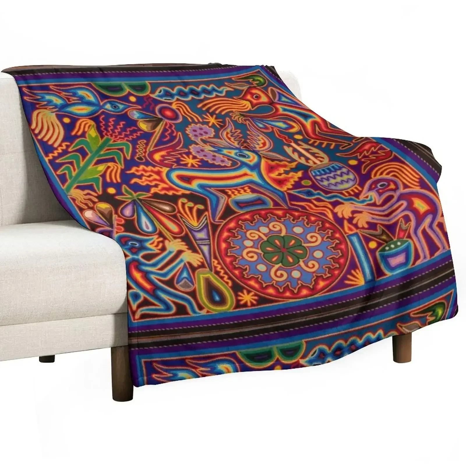 Huichol Throw Blanket Blankets For Baby Giant Sofa anime Blankets