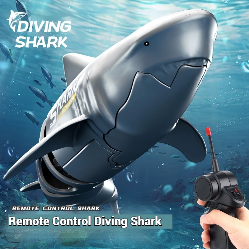 Remote Controlled Diving Shark Toy Boat Mini High Simulation Shark Summer Children\'s Electric Swimming Pool Toy Gift