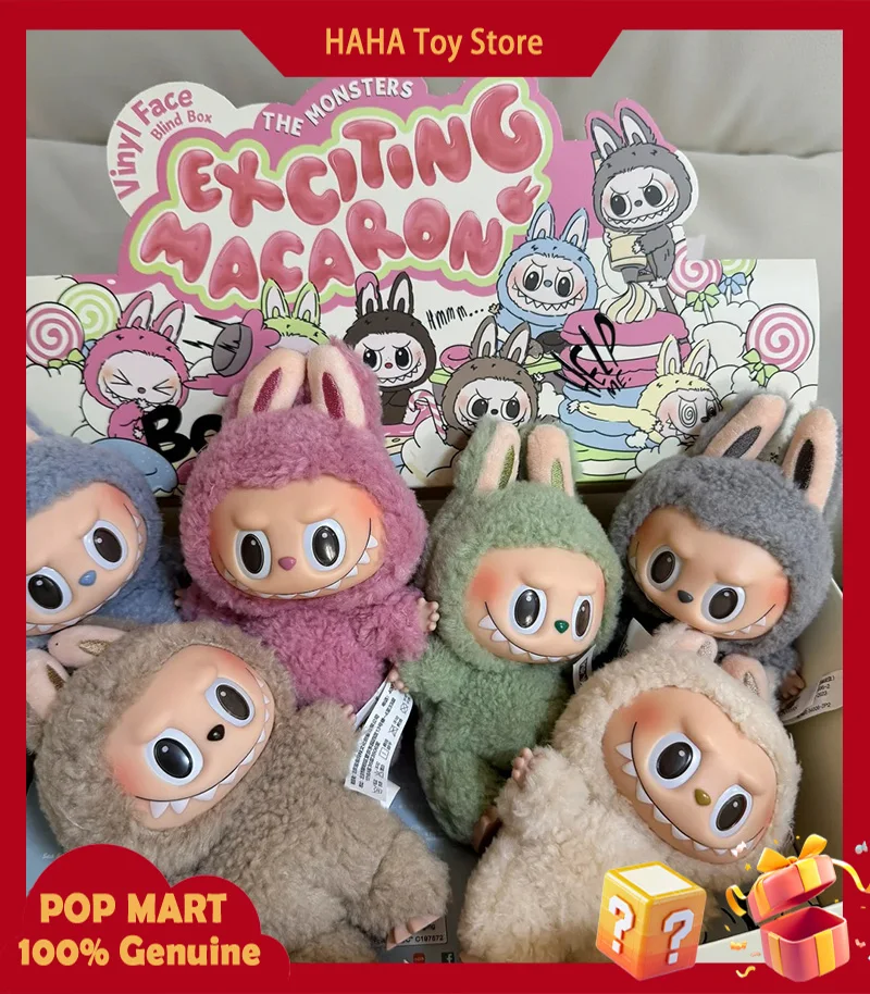 

Оригинальная виниловая кукла Labubu Heartbeat Macaron для лица, серия Labubu 1,0, слепая коробка, кулон, коллекция монстров, детский рождественский подарок