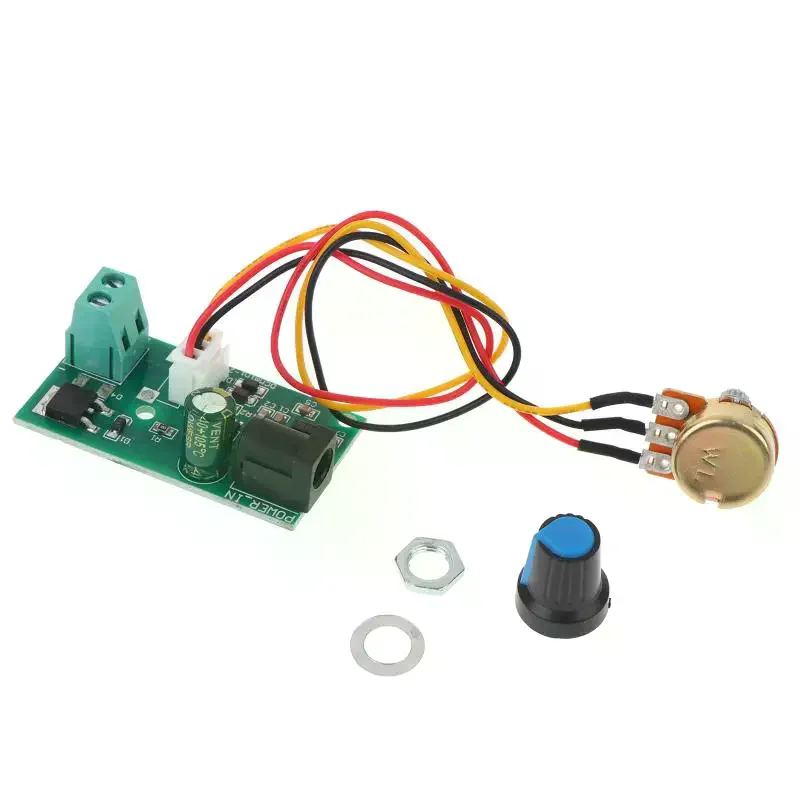 6/12/24V 3A Small General Speed Control Board Motor Speed Governor Module With Potentiometer PWM DC Motor Speed Controller