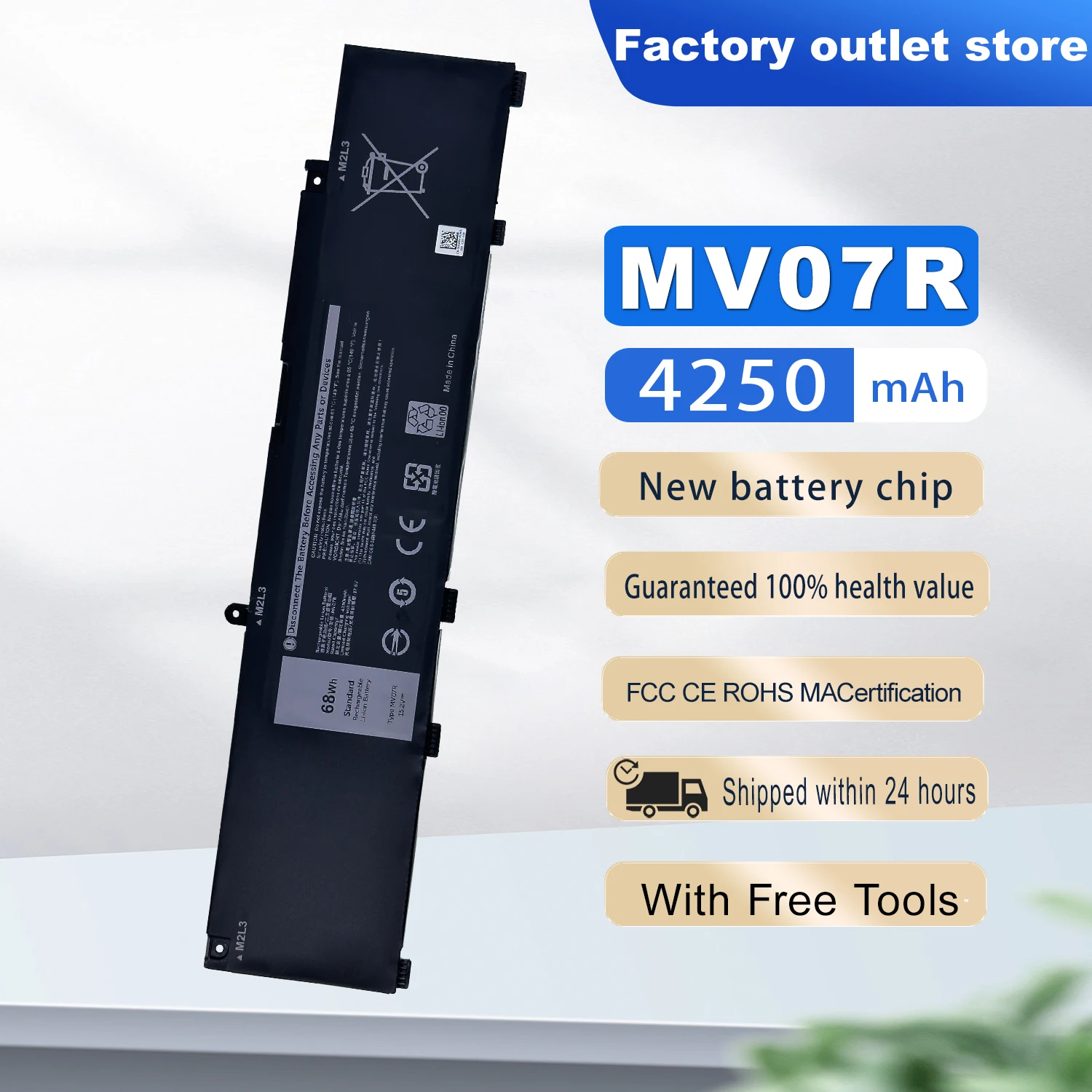 DXT New Laptop Battery MV07R For DELL G3 15 3590 3790 3500 3700 G5 5500 5505 SE 5000 Series Notebook 266J9 72WGV W5W19 M4GWP