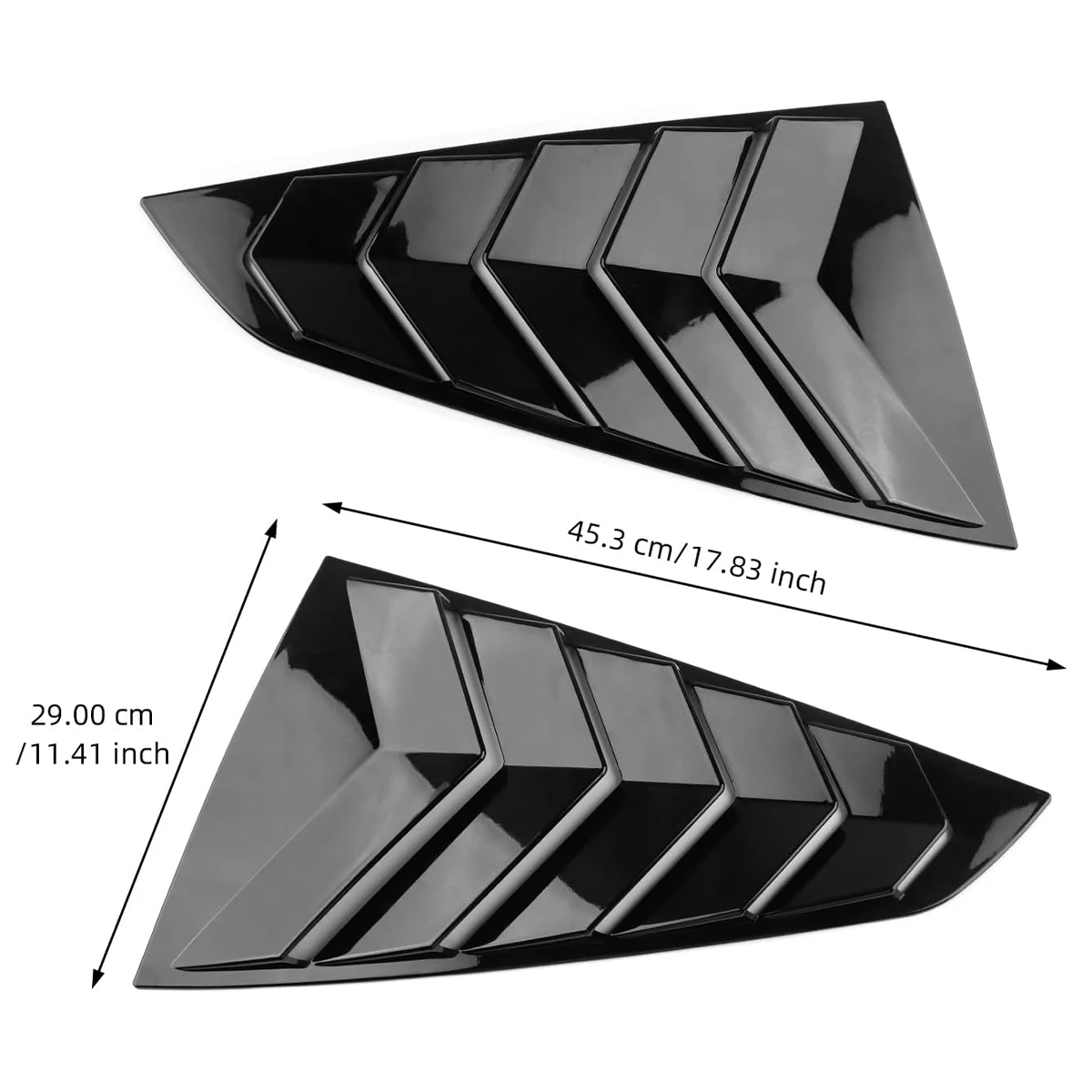 Car Rear Louver Window Side Shutter Decoration Cover Sticker Vent Scoop Trim for Ford Mustang 2024 2025 Up Exterior Accessories