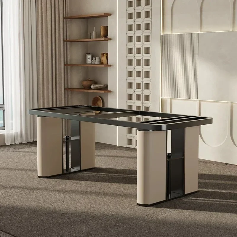 Light luxury marble slate table foot high-grade wrought iron table leg bracket