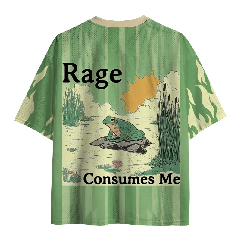 New Running Sports T-shirt,Fast Drying Sports Short Sleeves,Upgraded Fabric, Mesh Knitted Fabric, Fun Frog Breathable Sportswear